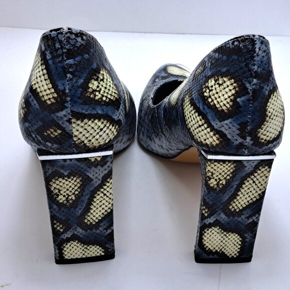 Gabrielle Union Metal Rand Heel Blue Shoes  -  Size 11 - Picture 3 of 13